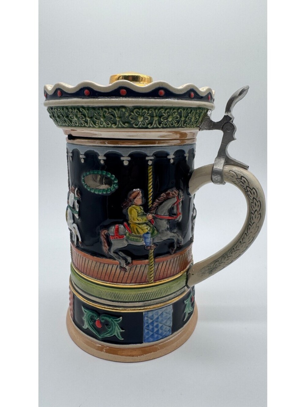 Werner Corzelius Carousel Musical Beer Stein #928/5000 West Germany - Beauty!